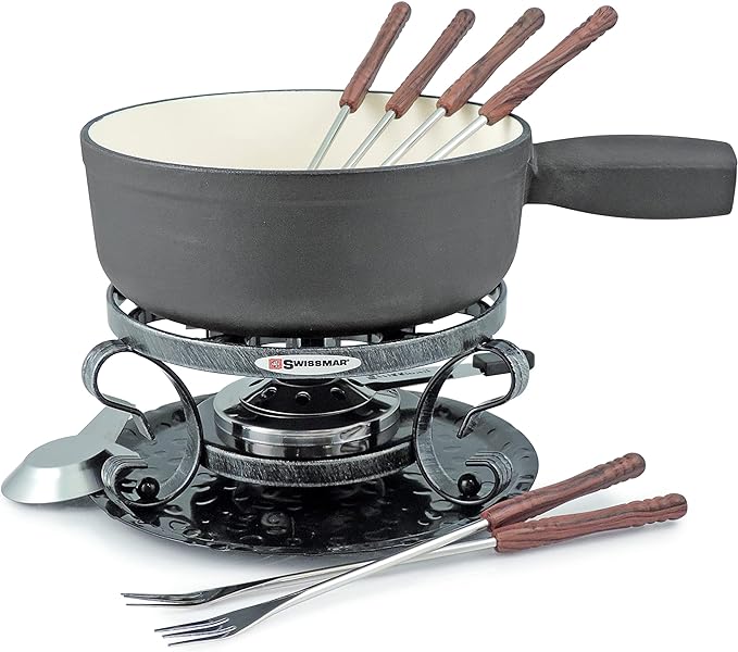 Artestia Electric Chocolate & Cheese Fondue Set with Two Pots, Serve 8 Persons (Stainless