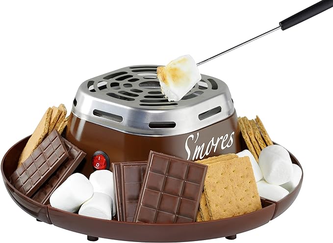 delicious smores fondue maker for chocolate and marshmallow
