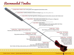 timeline for fondue event