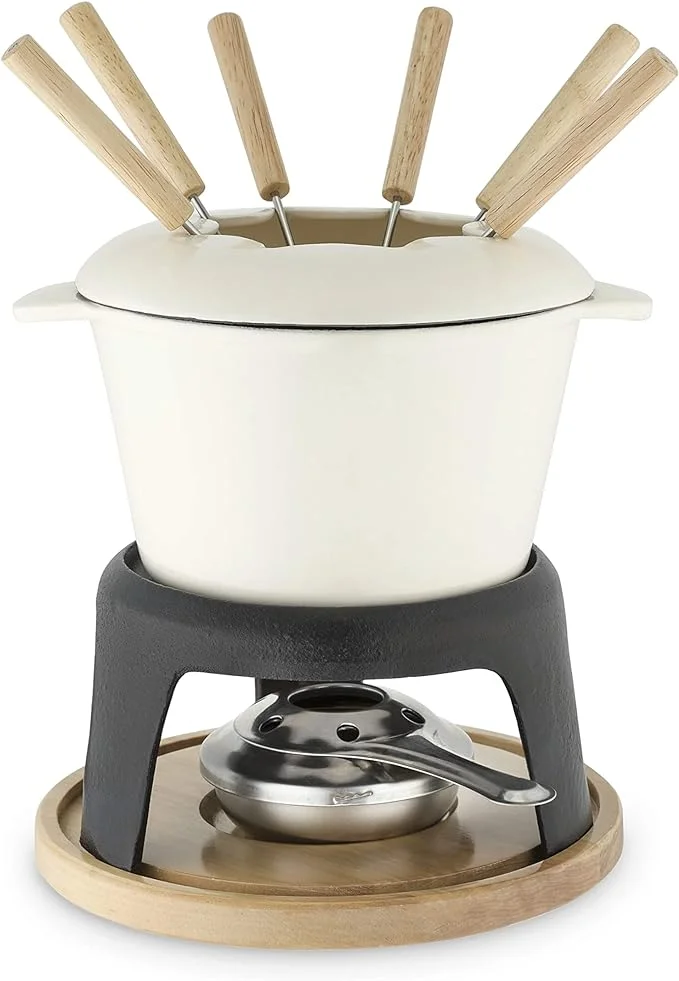 cast iron fondue pot